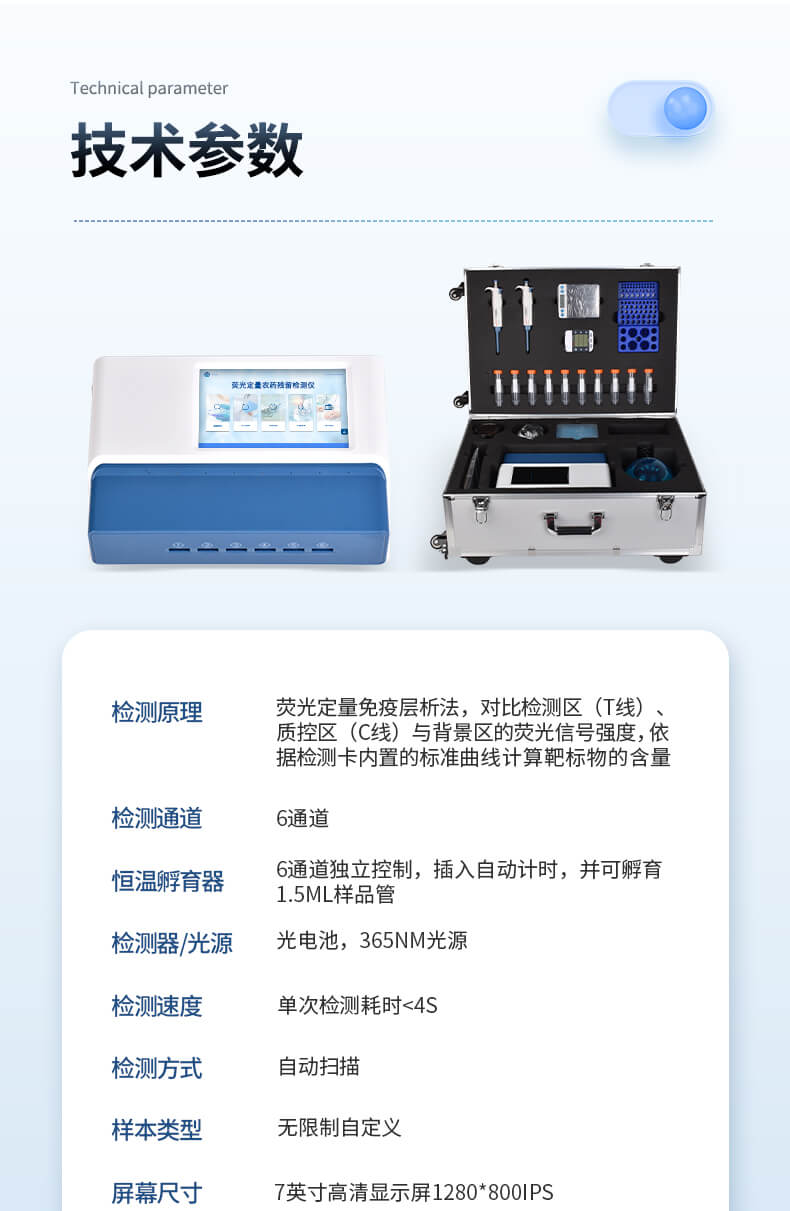 熒光定量農(nóng)藥殘留檢測儀